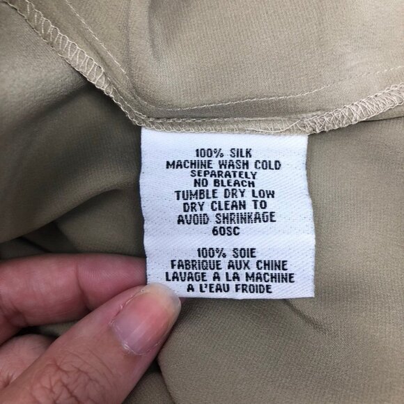 Eileen Fisher 100% Silk Tank Size S Gold - Picture 4 of 4